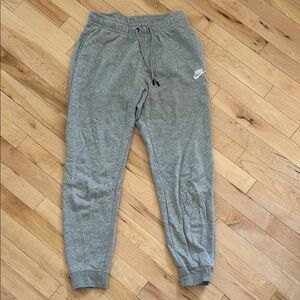 Nike Gray Jogger Sweatpants Elastic Cuffs